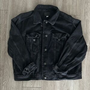 American Eagle Outfitters black oversized  jean jacket